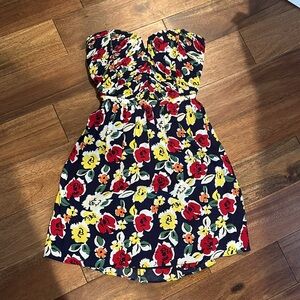 Kimchi Blue Floral Strapless Dress.